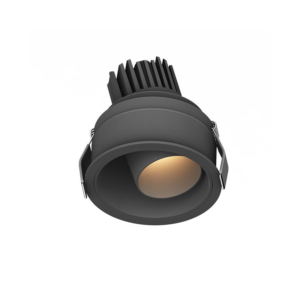 Kantelbare Inbouw Downlight ZAMBELIS D85 10W IP44 DESIGN Zwart Gezandstraald Zonder Driver S175 S174