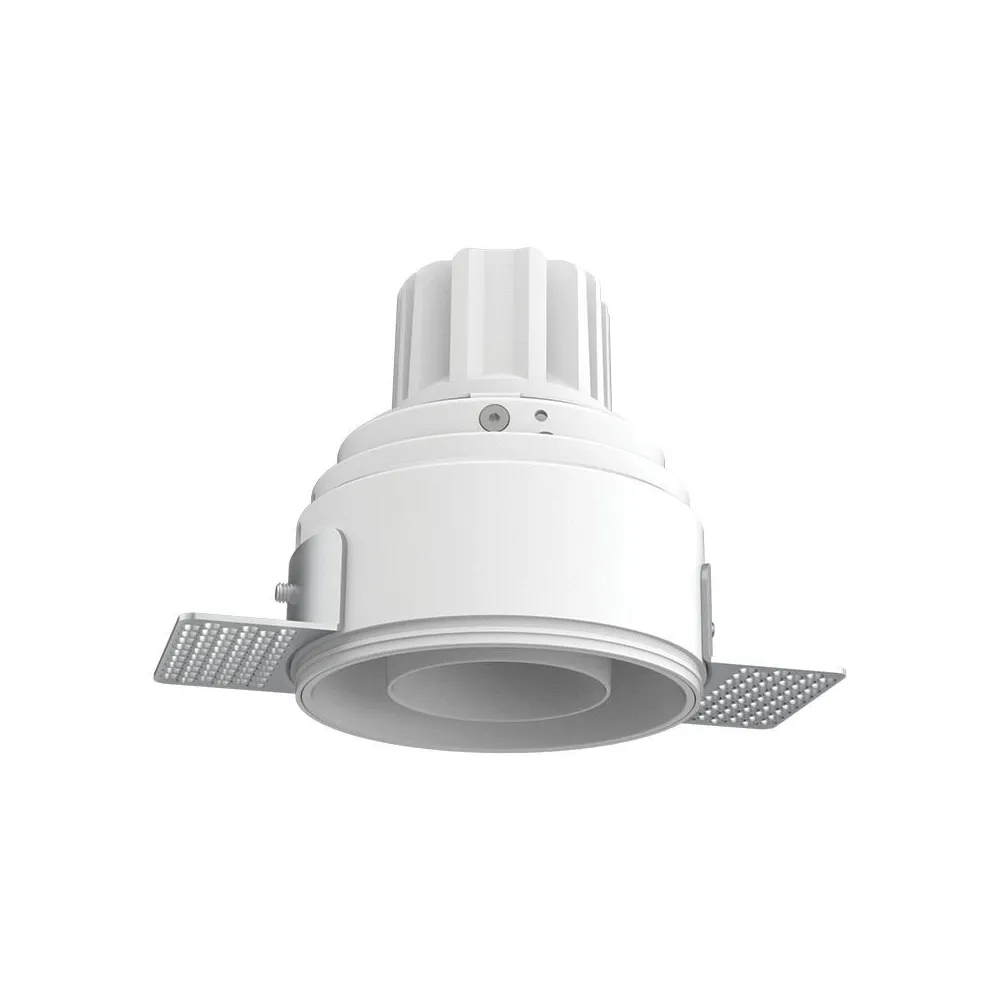 Downlight encastré Orientable Trimless ZAMBELIS D83 10W IP44 DESIGN Blanc Sablé Sans Driver S177