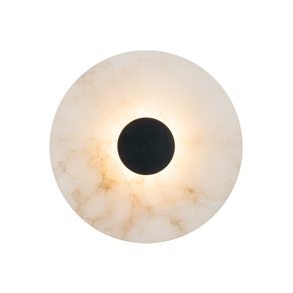 Wall Light ZAMBELIS D250 5W DESIGN White Alabaster and Rust 2551