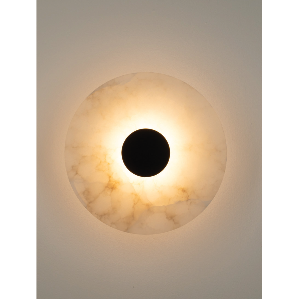 Wandlamp ZAMBELIS D250 5W DESIGN Albast Wit en Roest 2551