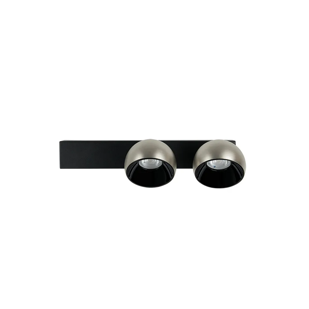 Applique Murale ZAMBELIS 25W Dimmable DESIGN Noir Sablé et Nickel Brossé 25343
