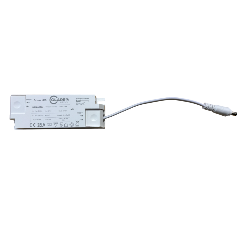 Driver High Efficiency CLAREO ON/OFF 350mA 14W Flicker free