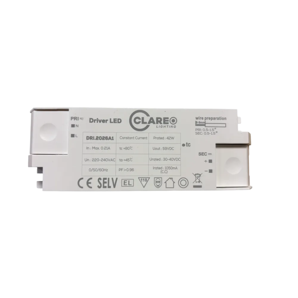 Driver High Efficiency CLAREO ON/OFF 1050mA 42W Flicker free