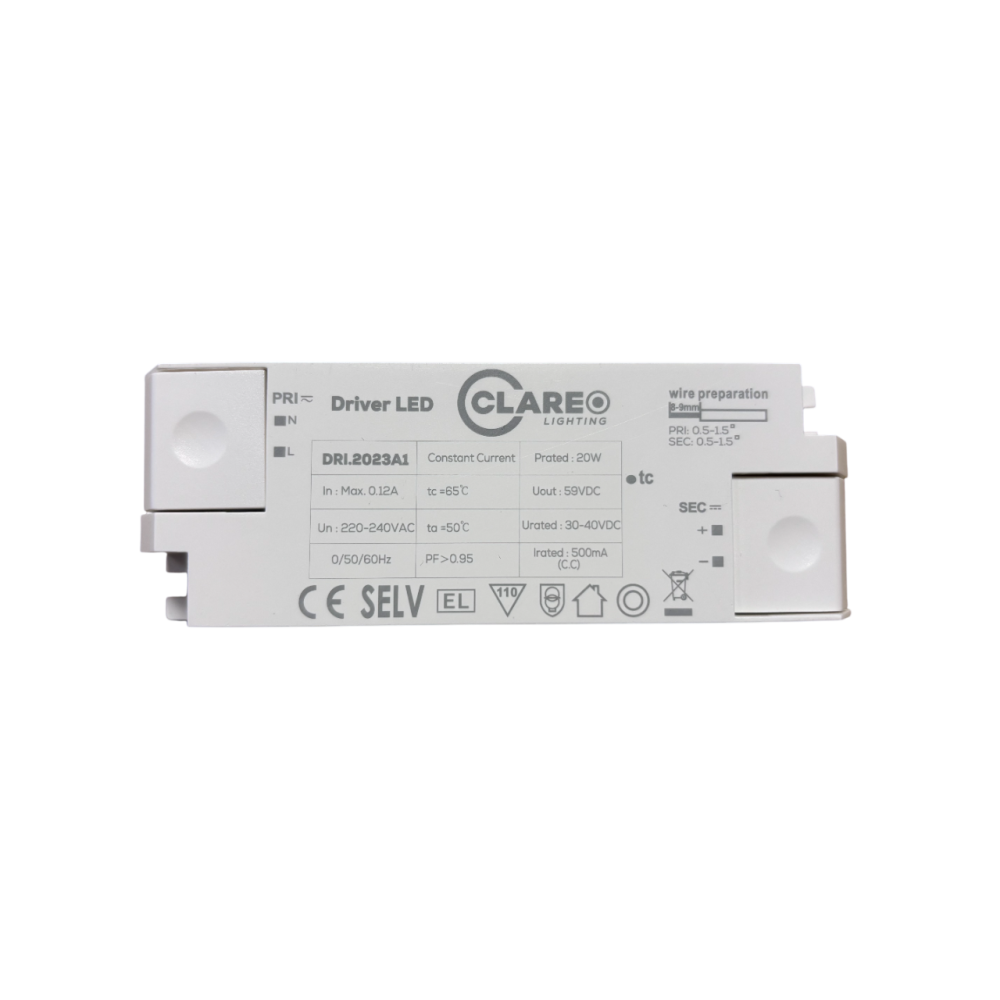 Driver High Efficiency CLAREO ON/OFF 500mA 21W Flicker free