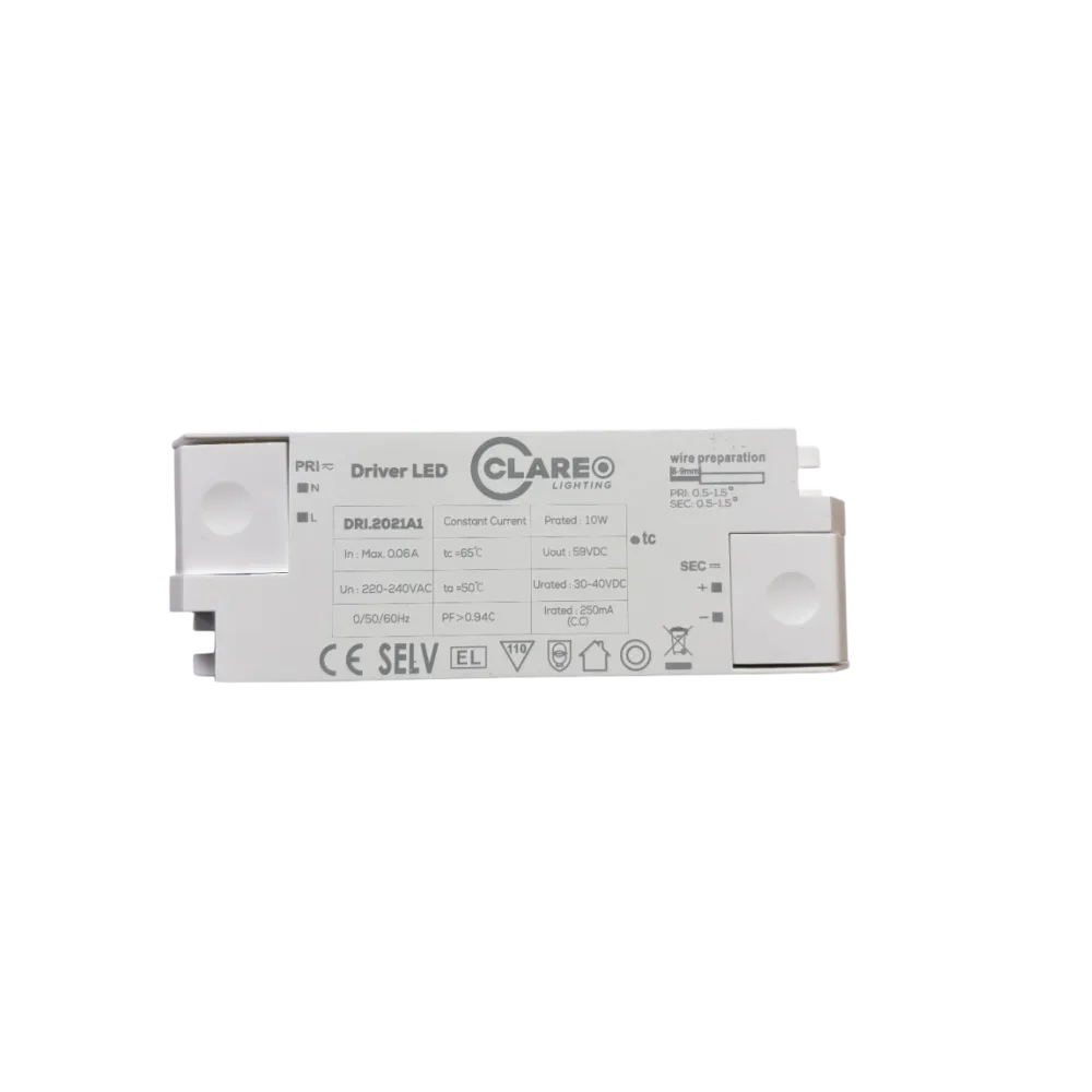 Driver High Efficiency CLAREO ON/OFF 250mA 10W Flicker free