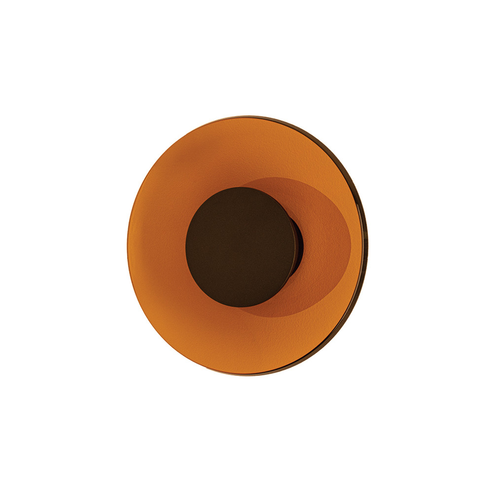 ZAMBELIS D320 18W CCT Dimmable DESIGN Wall Light Brown Glass and Matte Black 25270