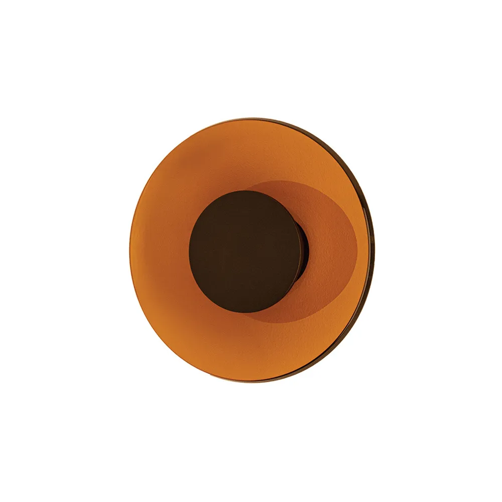 ZAMBELIS D320 18W CCT Dimmable DESIGN Wall Light Brown Glass and Matte Black 25270