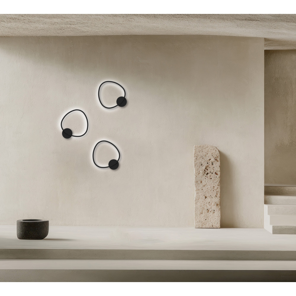 Applique Murale ZAMBELIS 26W Dimmable DESIGN Noir Mat 25408 FS