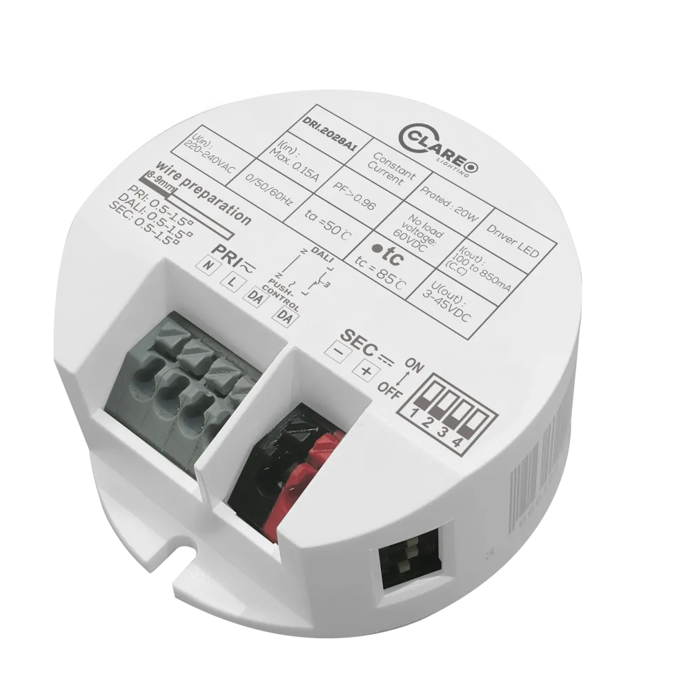 Driver Compact CLAREO DALI 100-850mA 20W Flicker Free