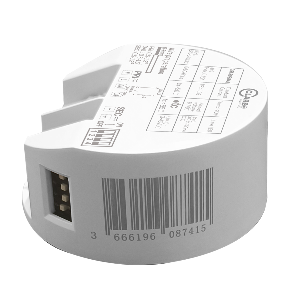 Driver Compact CLAREO DALI 100-850mA 20W Flicker Free