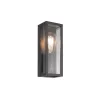 Outdoor Wall Light ZAMBELIS E27 IP65 DESIGN Matte Black No Light Source E201