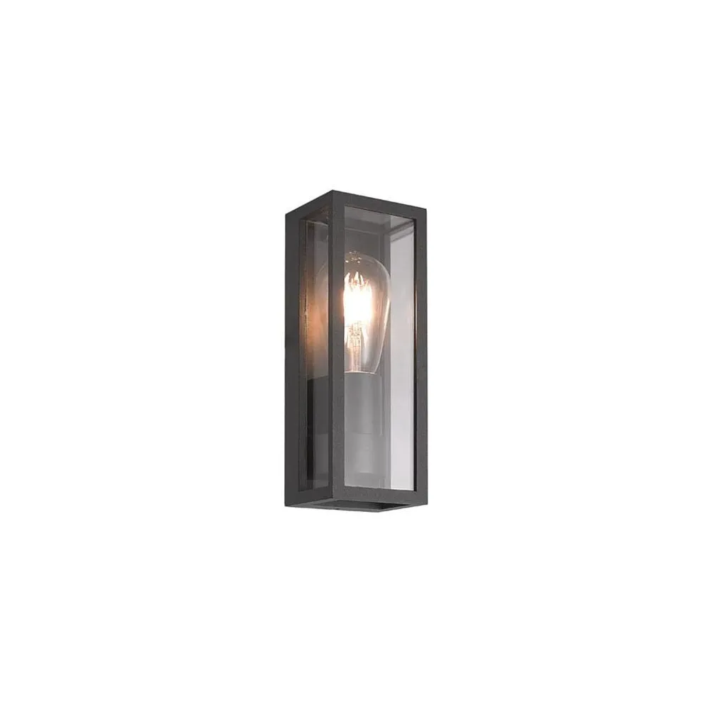 Applique Extérieure ZAMBELIS E27 IP65 DESIGN Noir Sablé Sans Source E201