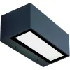 Außenwandleuchte ZAMBELIS 2x13,5W IP65 Direkt/Indirekt DESIGN Dunkelgrau E261