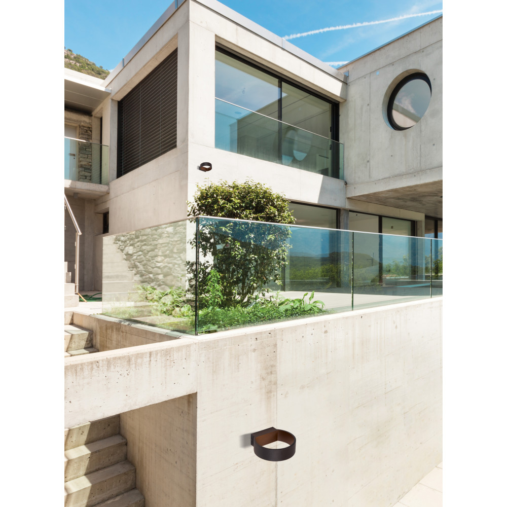 Outdoor Wall Light ZAMBELIS 7W IP65 DESIGN Dark Brown E268