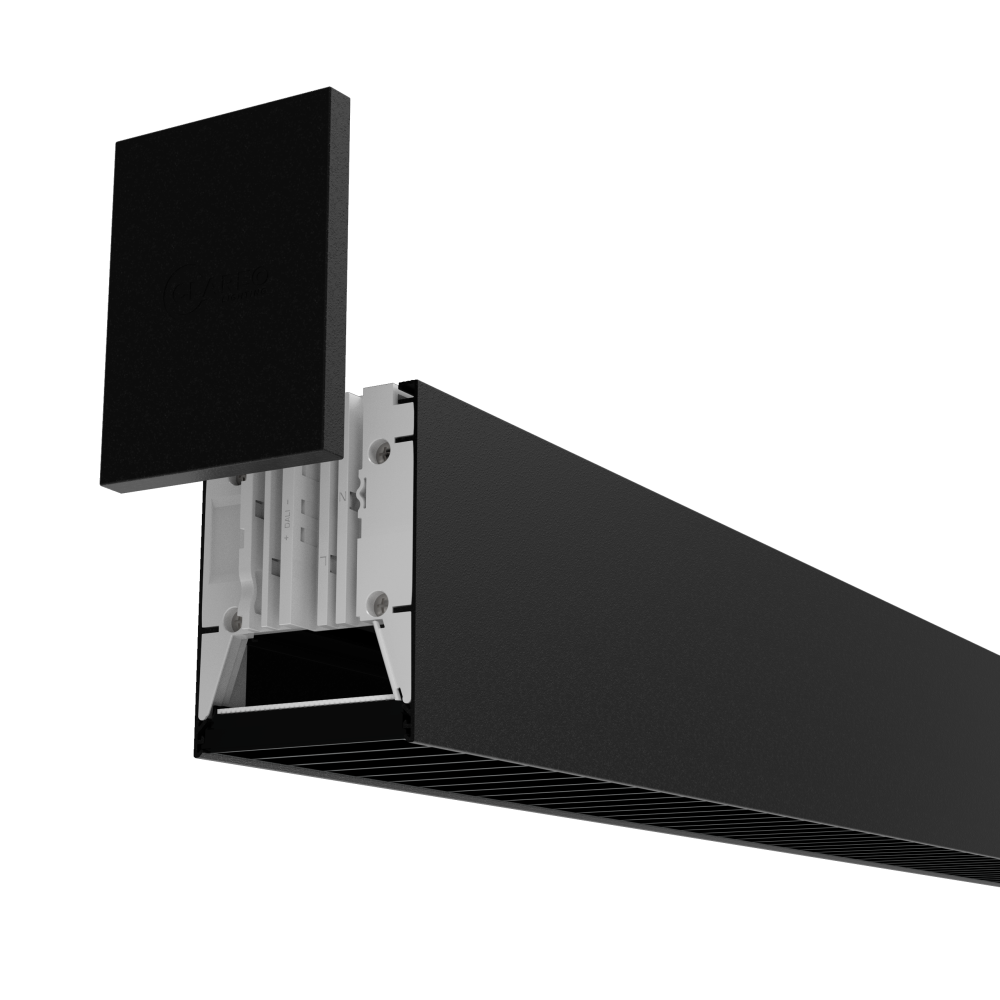 LineLED Louvre CLAREO 150cm 40W ADVANCE 3 Zwart FS