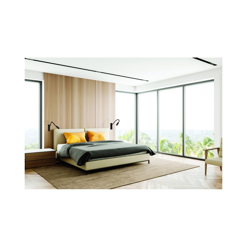 Recessed Wall Light ZAMBELIS 3W DESIGN Black H69