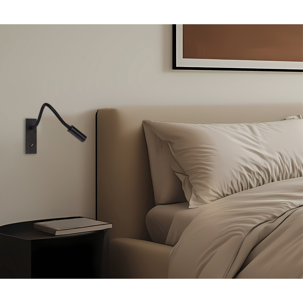 Recessed Wall Light ZAMBELIS 3W DESIGN Black H69