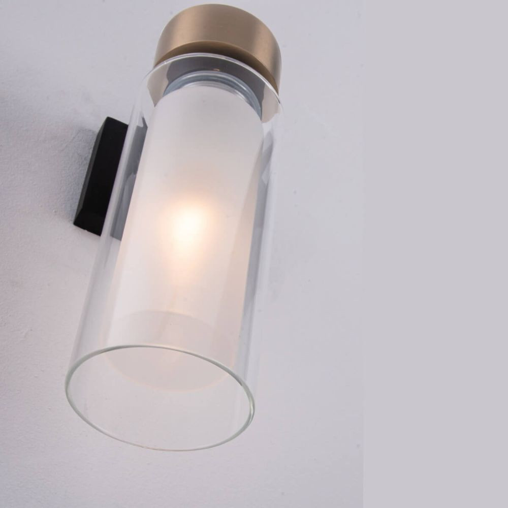 ZAMBELIS E14 DESIGN Wall Light Sanded Black Without Source 22135