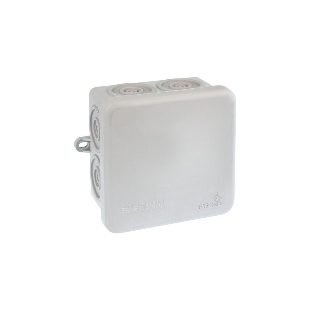 100er-Pack Wasserdichte Abzweigdosen IP55 80x80x45mm 960° Direkte Eingänge EUR'OHM 50033 - 100er-Pack