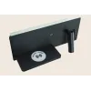 Applique Murale ZAMBELIS Droite 3W+6W Direct/Indirect 3-en-1 DESIGN Noir Mat 25184