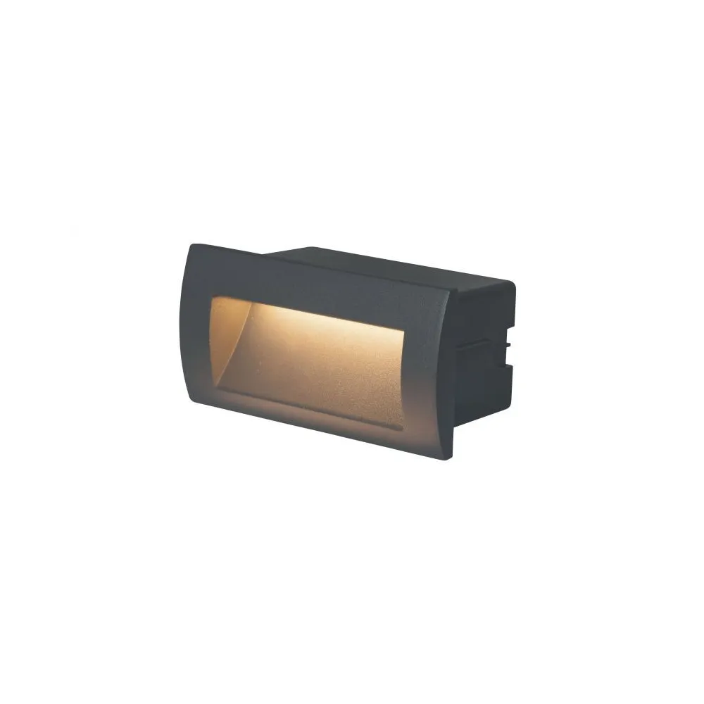 Encastré Mural Extérieur ZAMBELIS 4W IP65 DESIGN Graphite E247-G