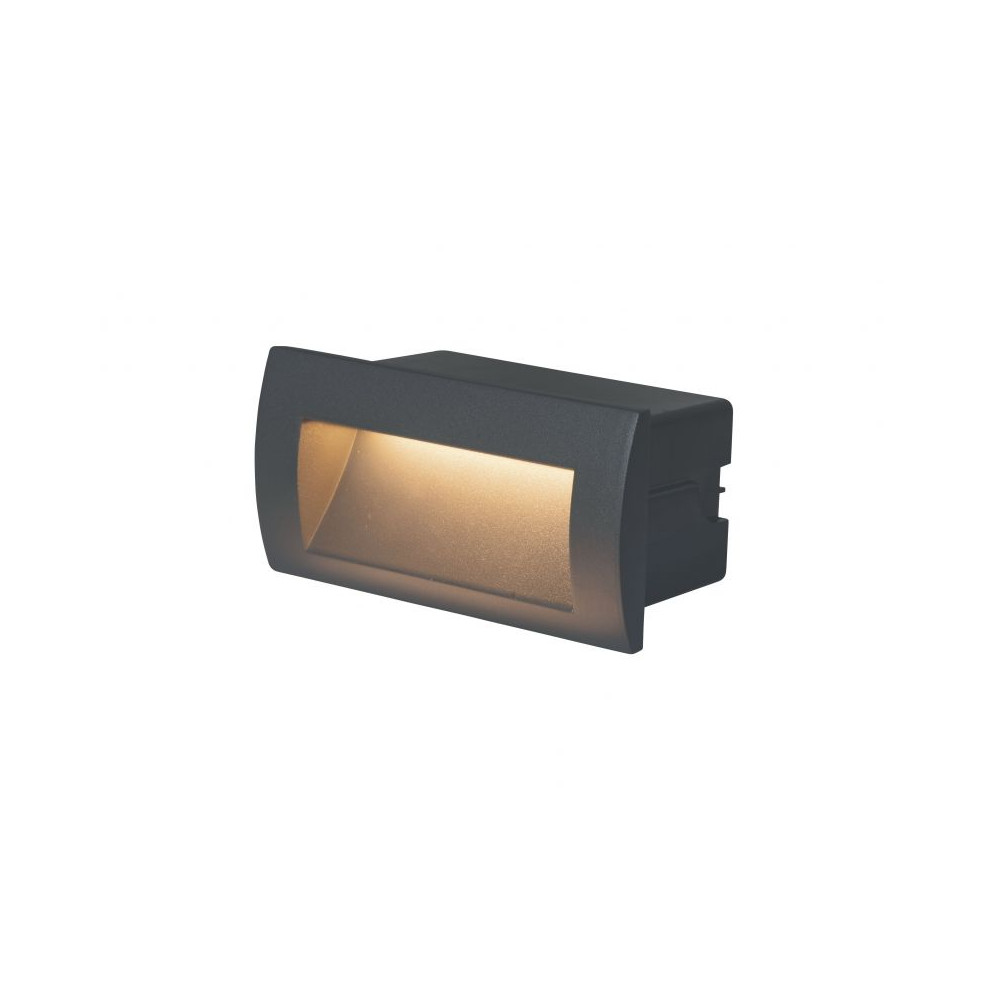 Inbouw Wandspot Buiten ZAMBELIS 3W IP65 DESIGN Grafiet E247-G