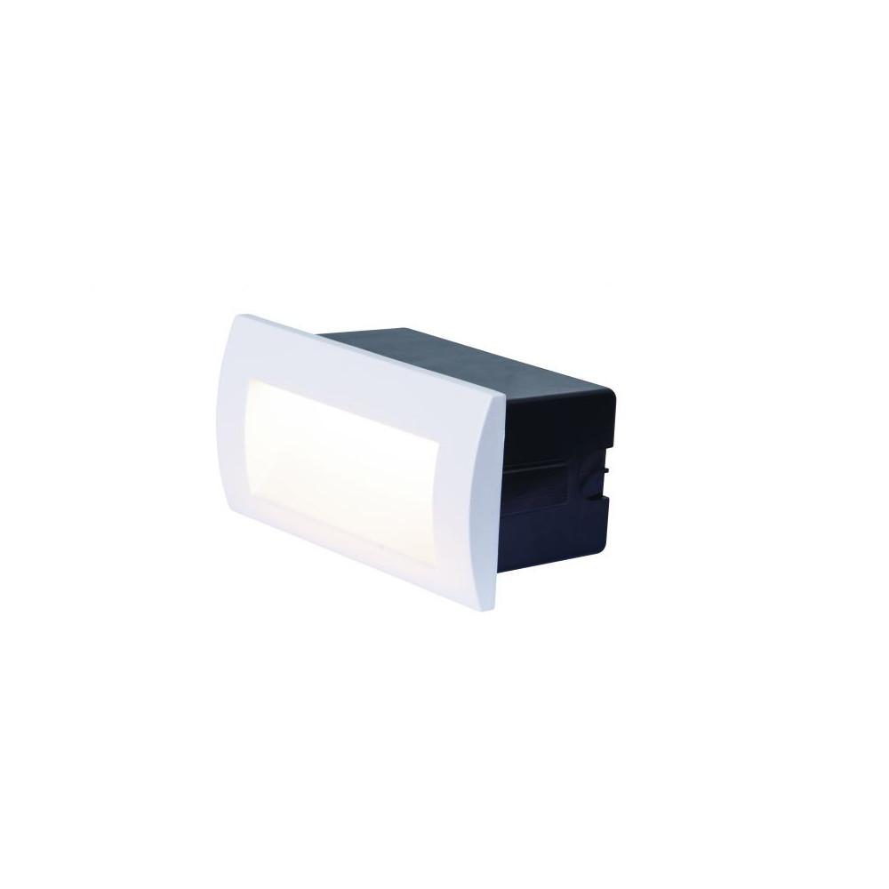 Encastré Mural Extérieur ZAMBELIS 4W IP65 DESIGN Blanc Sablé E247-W