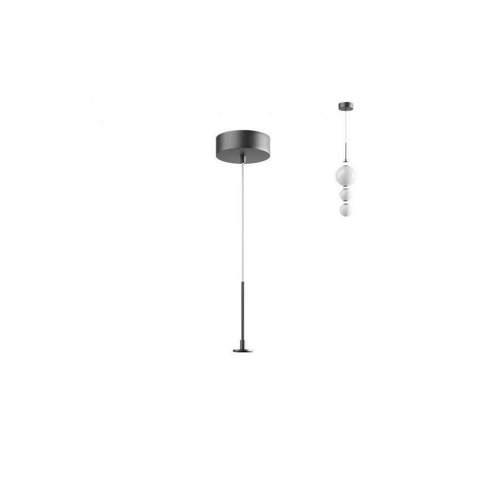 Base Dimmable pour suspension modulable ZAMBELIS D140 DESIGN Noir Mat 22230-B FS