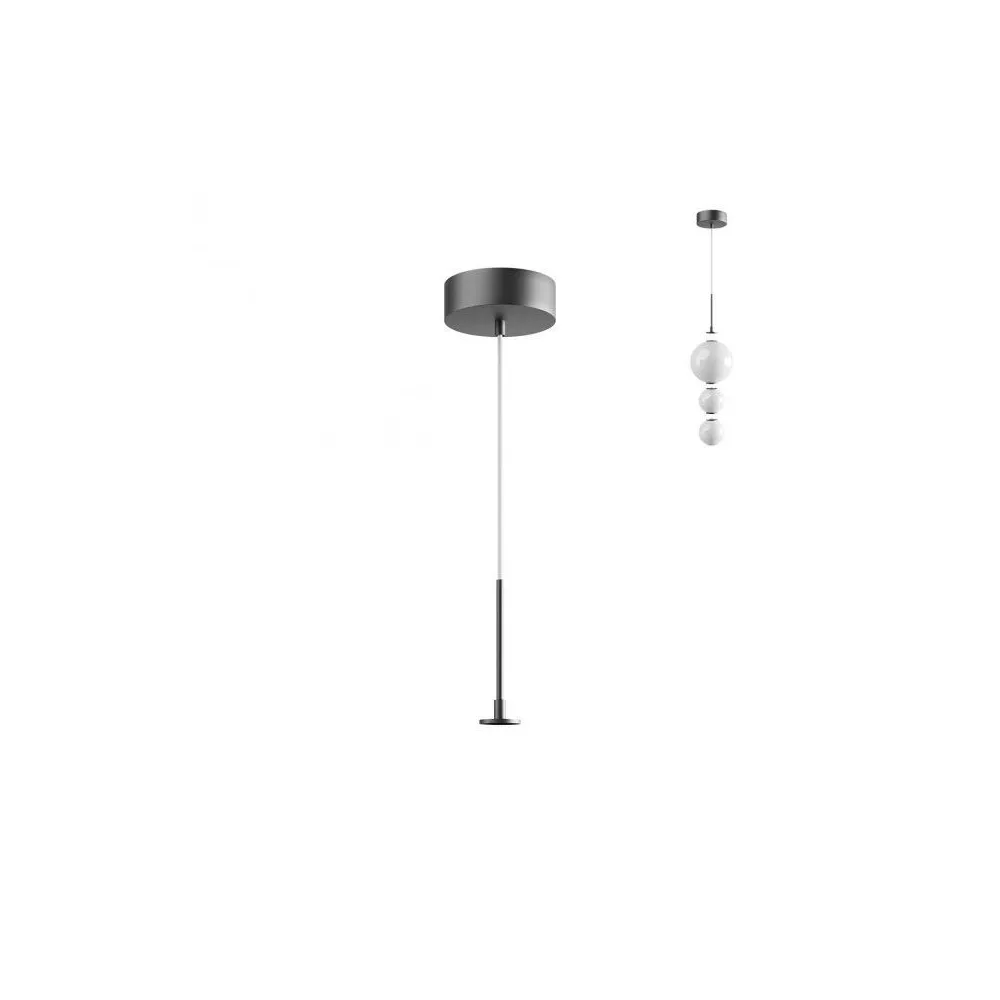 Basis voor modulaire hanglamp ZAMBELIS D140 DESIGN Mat Zwart 22230-B FS