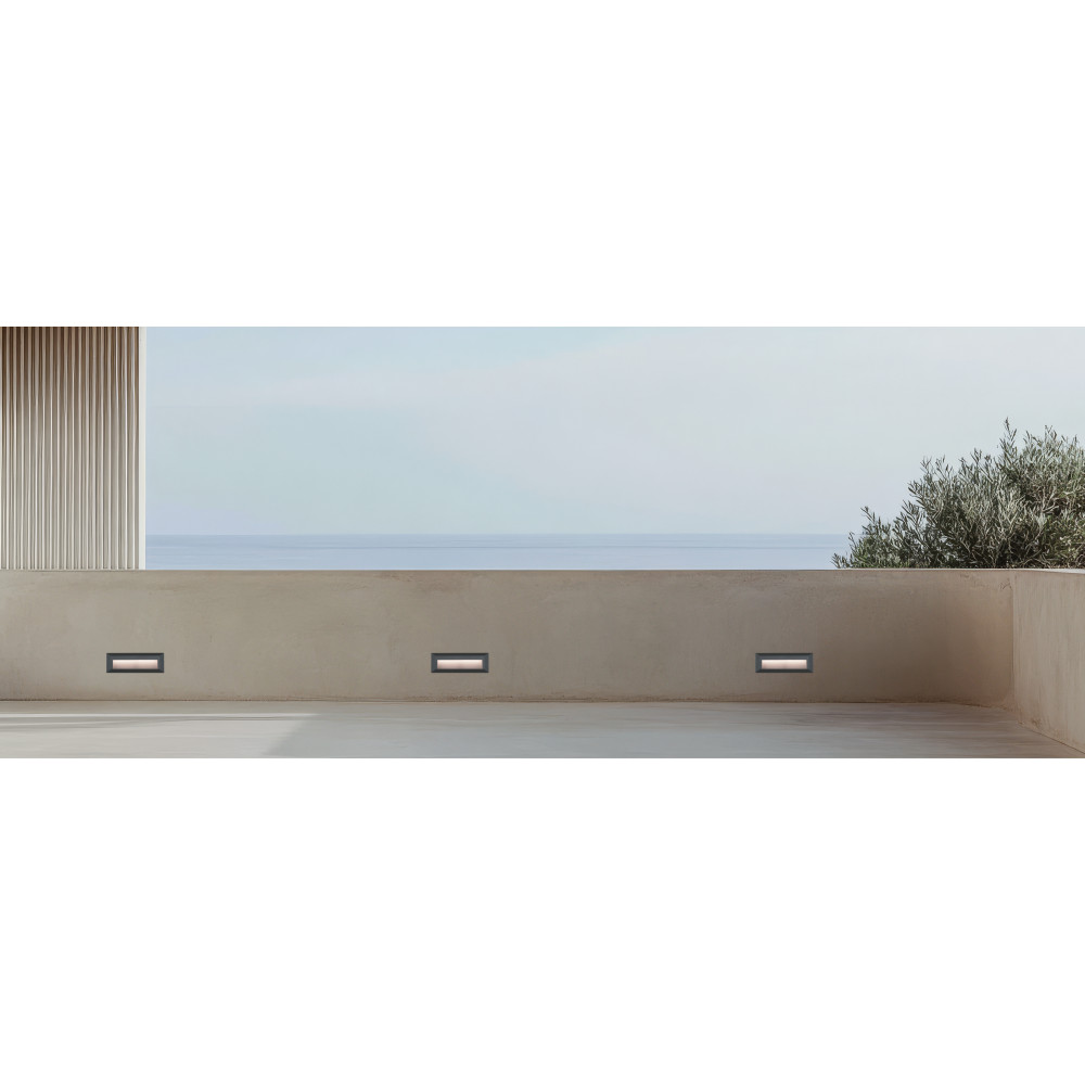 Outdoor Wall Light ZAMBELIS 3W IP65 DESIGN Graphite E229