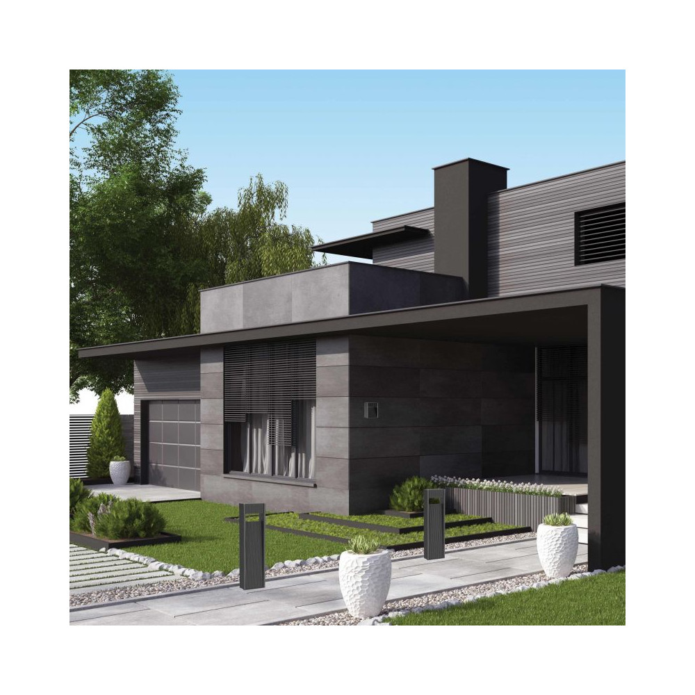 Außenpollerleuchte ZAMBELIS 30W IP65 60cm DESIGN Graphit E368 FS