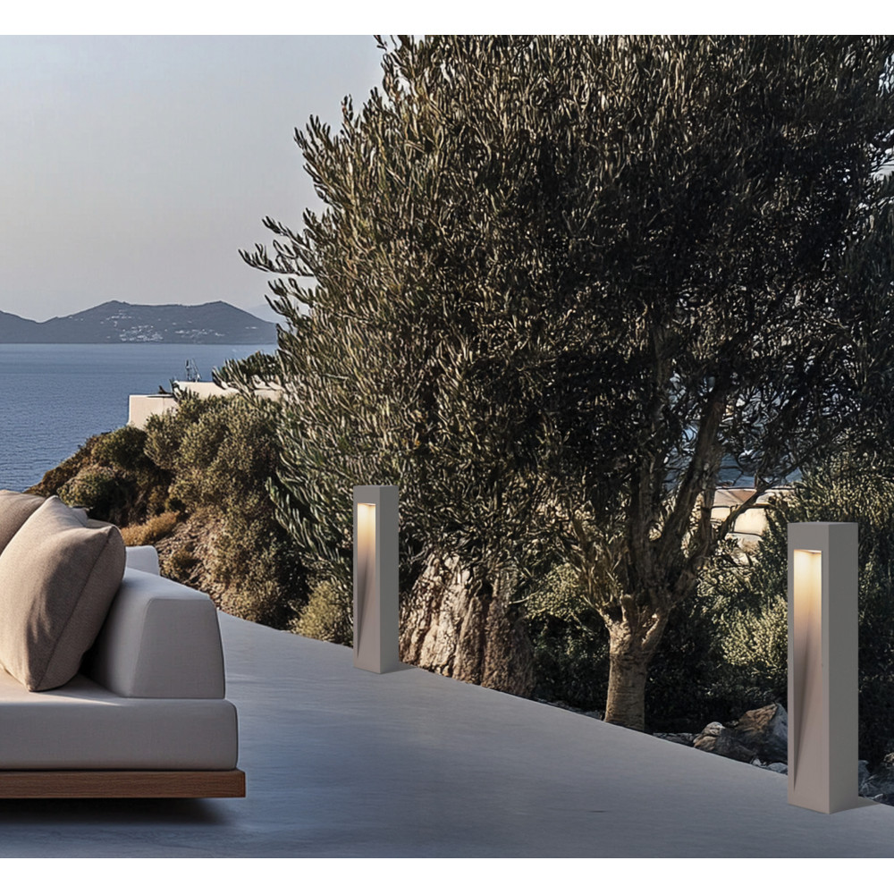 Outdoor Bollard ZAMBELIS H756 9W IP65 DESIGN Concrete E475 FS