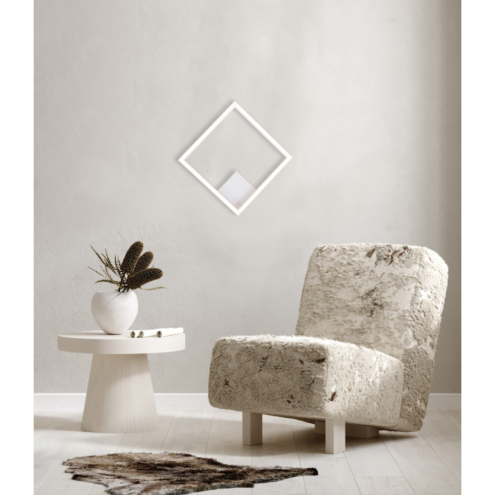 Plafonnier ZAMBELIS 15W DESIGN Blanc Sablé 2030