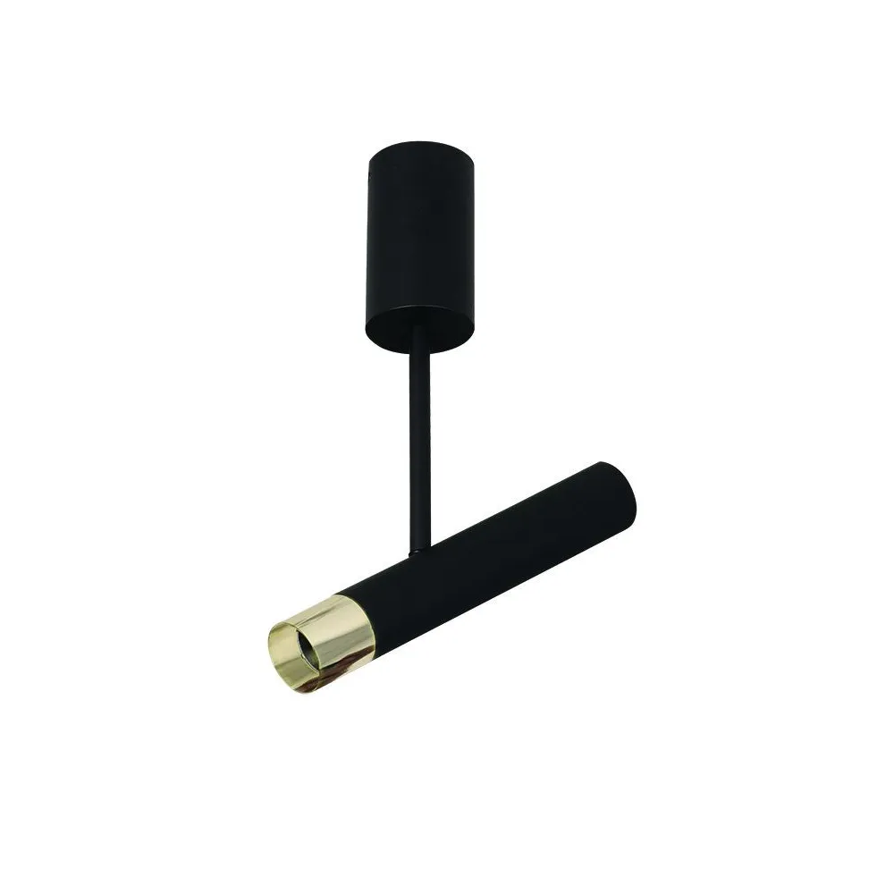 Plafonnier ZAMBELIS 4W DESIGN Noir Sablé 22028
