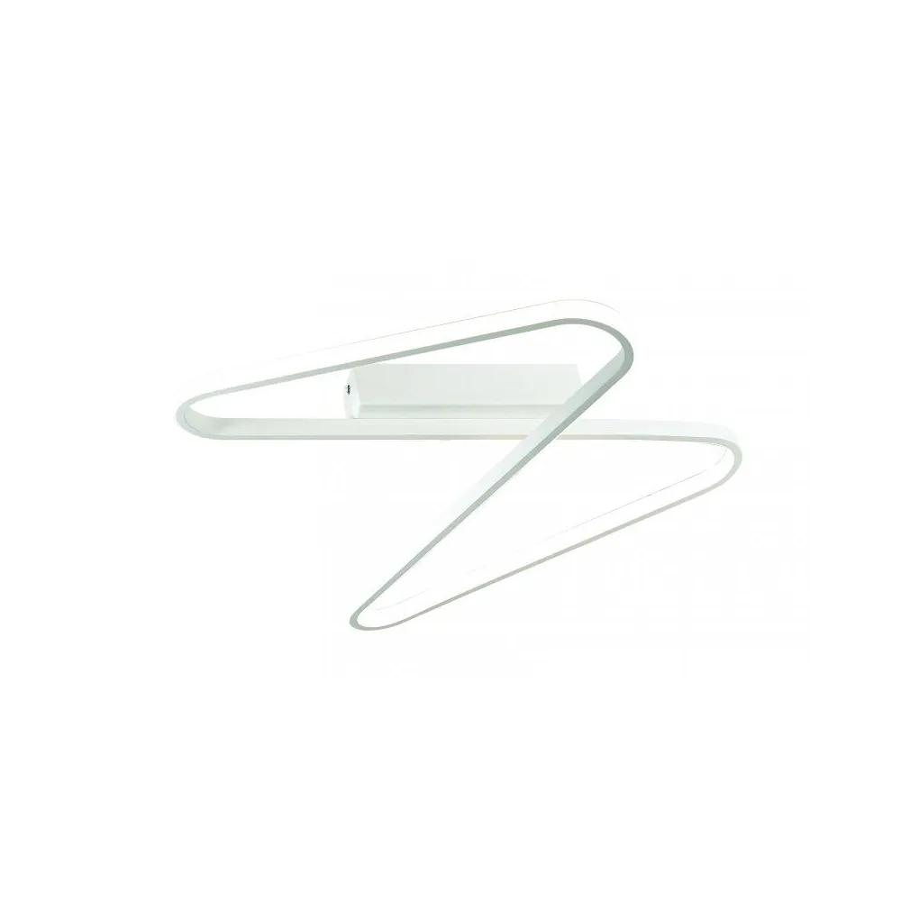 Plafonnier ZAMBELIS 45W DESIGN Blanc Sablé 2065 FS