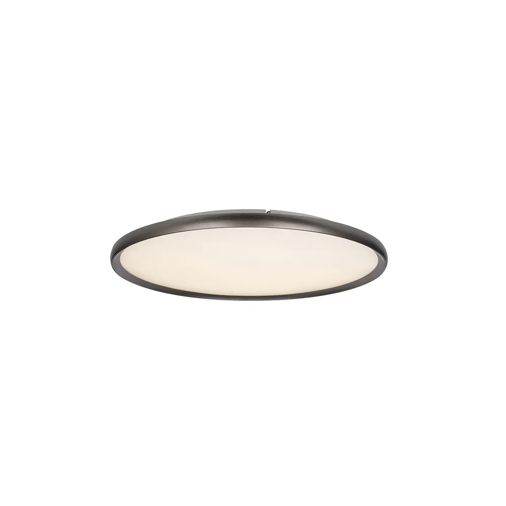 Deckenleuchte ZAMBELIS D600 40W CCT Dimmbar DESIGN Gebürstetes Grau 25190 FS