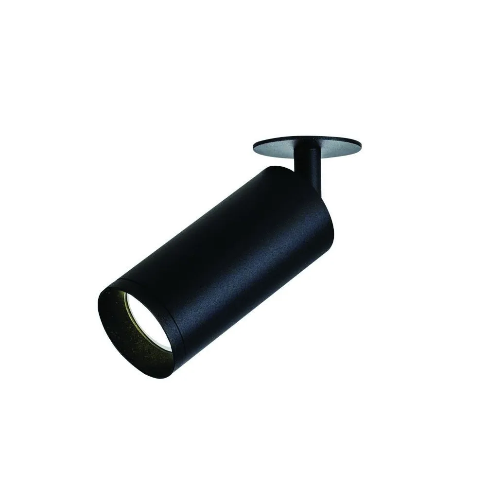 Plafonnier ZAMBELIS D60 GU10 DESIGN Noir Mat Sans Source S057