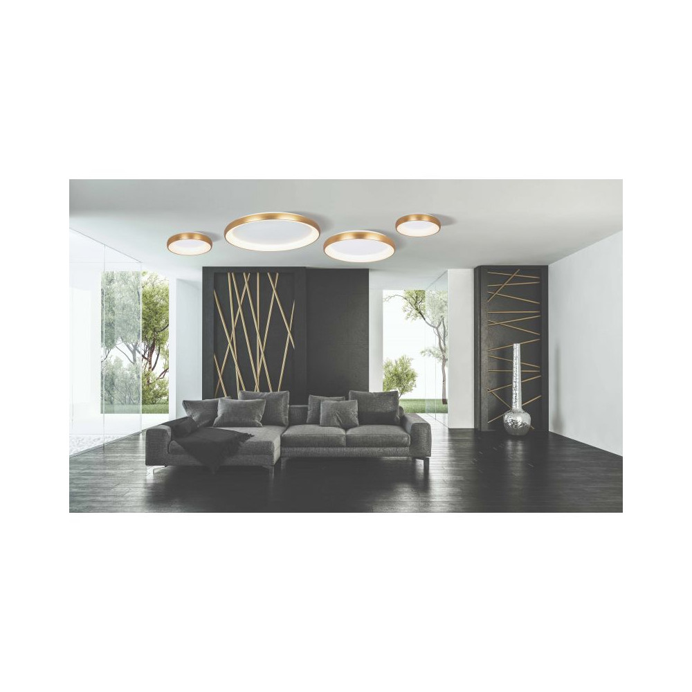 Deckenleuchte ZAMBELIS D600 50W DESIGN Gebürstetes Mattes Gold 2050