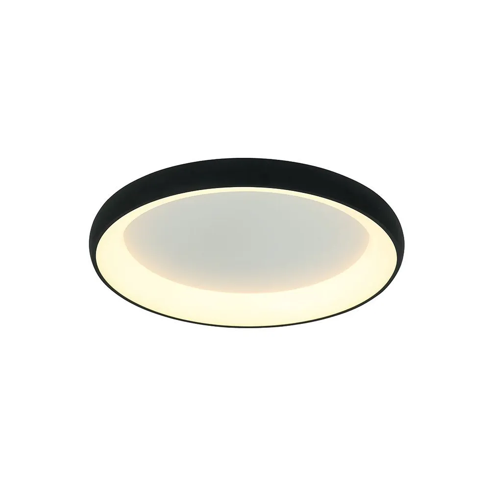 Plafonnier ZAMBELIS D800 55W DESIGN Noir Sablé 2056