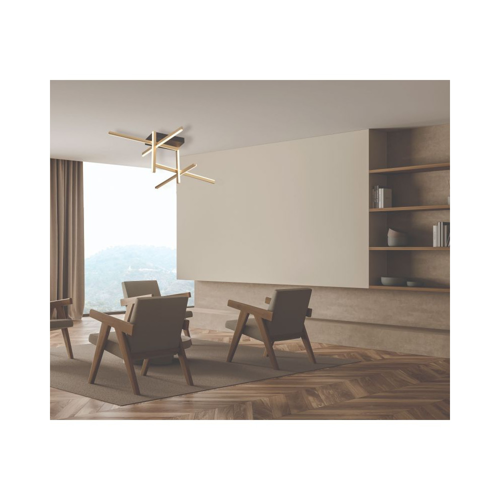 Deckenleuchte ZAMBELIS 46W DESIGN Mattgold 22026