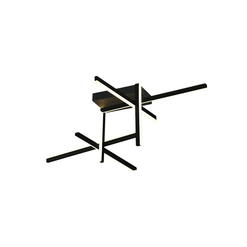 Deckenleuchte ZAMBELIS 46W DESIGN Sandstrahlschwarz 22027 FS
