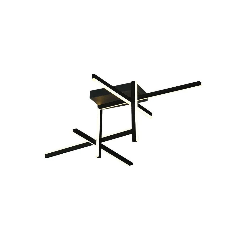 Deckenleuchte ZAMBELIS 46W DESIGN Sandstrahlschwarz 22027 FS