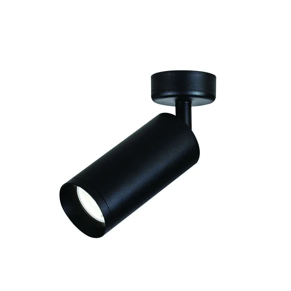 Plafonnier ZAMBELIS D60 GU10 DESIGN Noir Mat Sans Source ZAM.S055