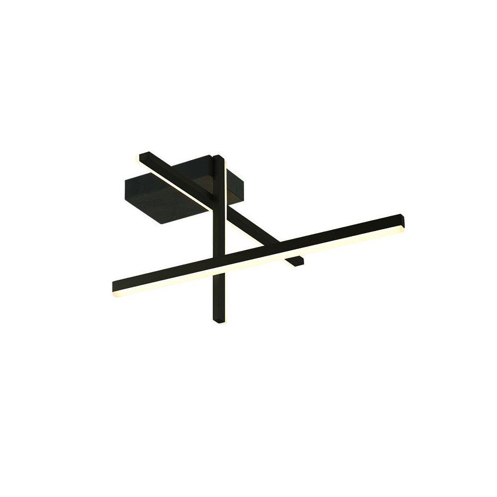 Deckenleuchte ZAMBELIS 23W Dimmbar DESIGN Schwarz Sandgestrahlt 22025