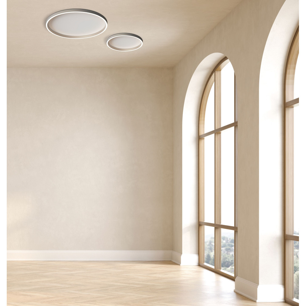 Plafondlamp ZAMBELIS D400 27W CCT Dimbaar DESIGN Geborsteld Zilver 25161