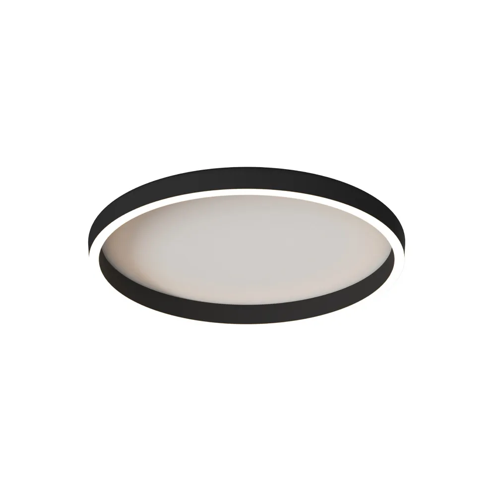 Deckenleuchte ZAMBELIS D590 38W CCT Dimmbar DESIGN Gebürstetes Schwarz 25167