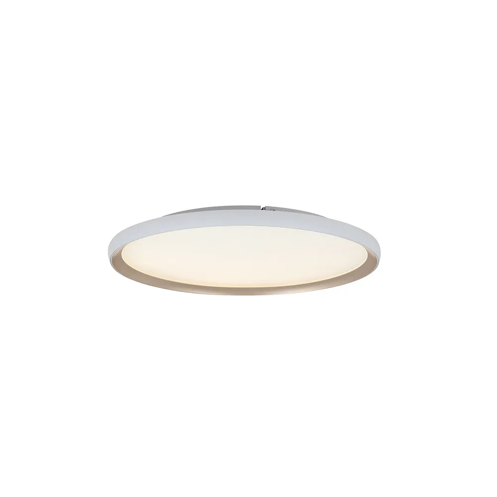 Deckenleuchte ZAMBELIS D600 40W CCT Dimmbar DESIGN Mattweiß und Gold 25188