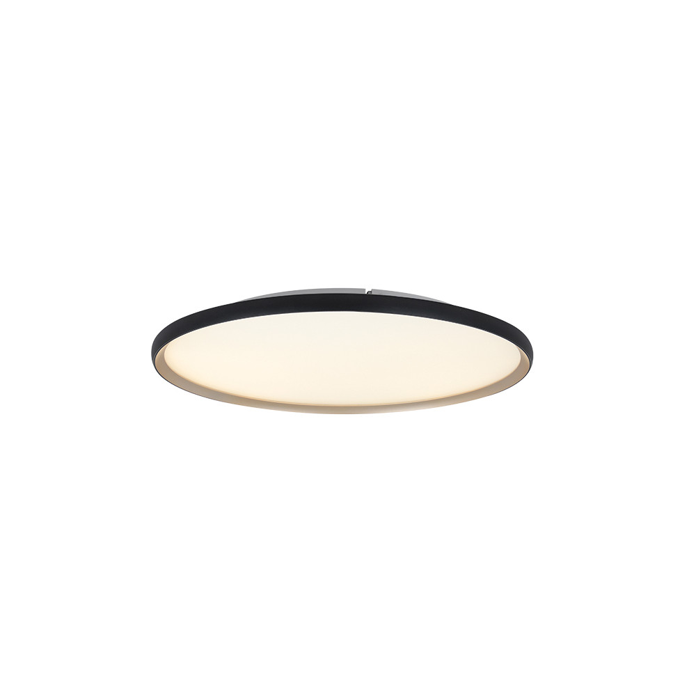 Deckenleuchte ZAMBELIS D600 40W CCT Dimmbar DESIGN Matt Schwarz und Gold 25189