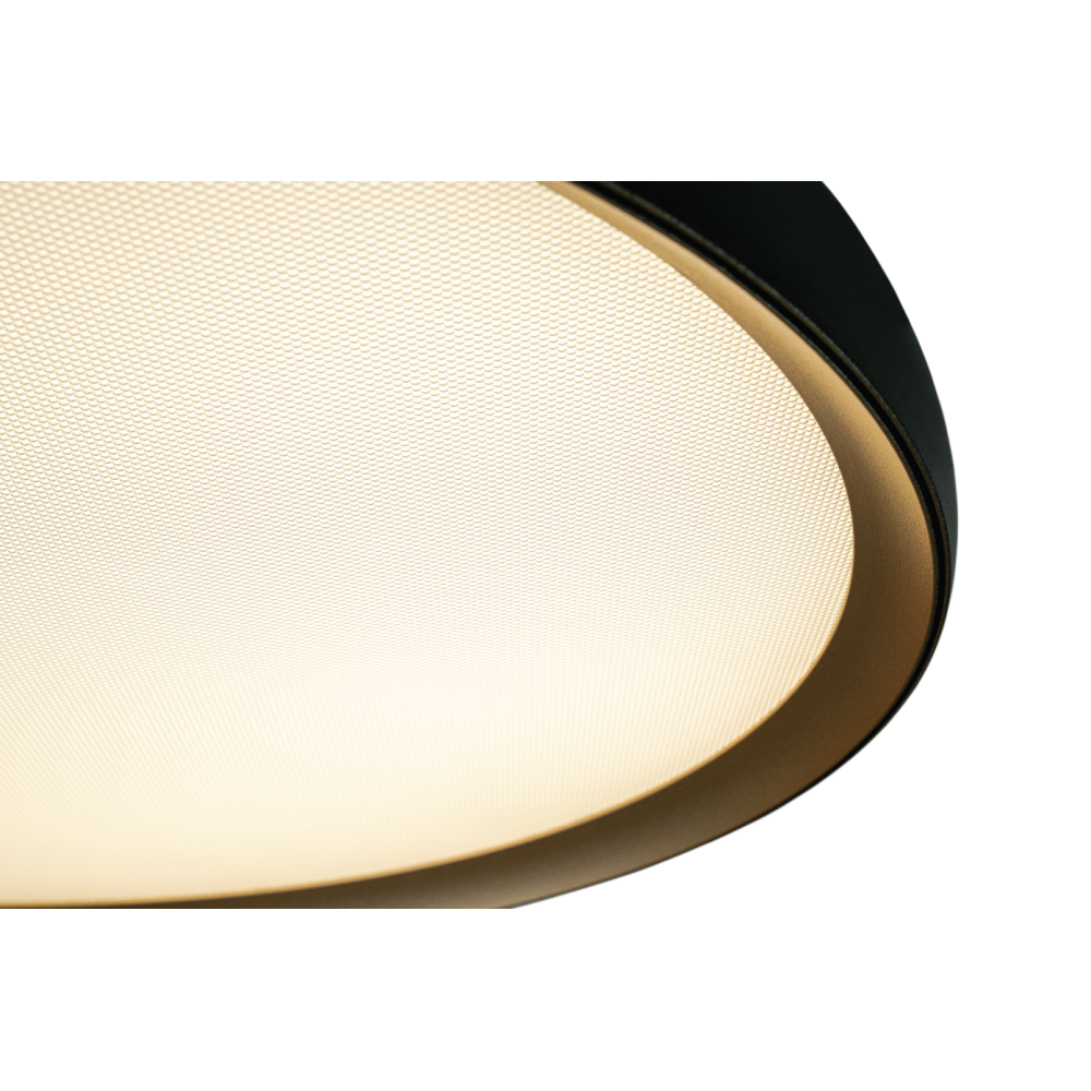 Deckenleuchte ZAMBELIS D600 40W CCT Dimmbar DESIGN Matt Schwarz und Gold 25189