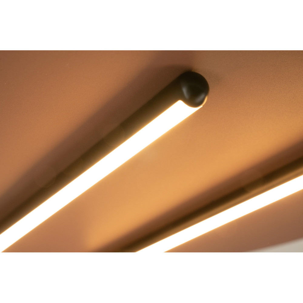 Plafondlamp ZAMBELIS D400 28W Dimbaar DESIGN Baksteenrood en Mat Zwart 2567 FS